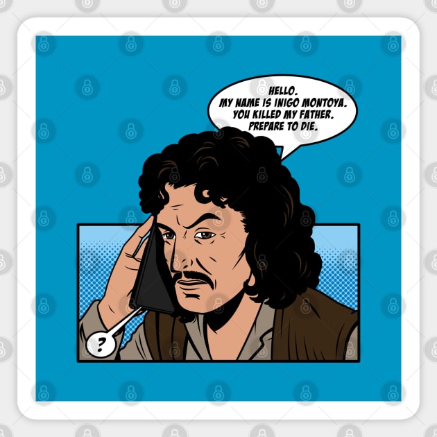 Funny Retro Vintage Cult Movie Quote Phone Call Comics Sticker by BoggsNicolas